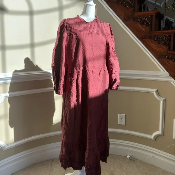 Target | Dresses | Maxi Ankle Length Purple Burgundy Target Design Dress  With Pockets Medium | Poshmark
